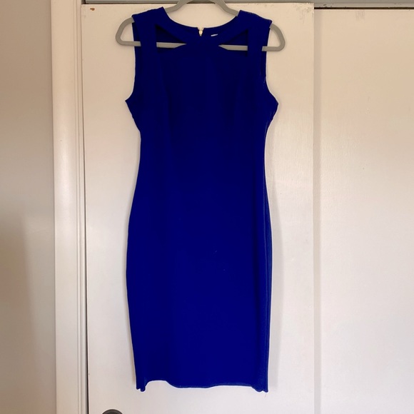 cobalt blue work dress Susan Dress DRC318 Cobalt Blue Crepe  MELLARIS